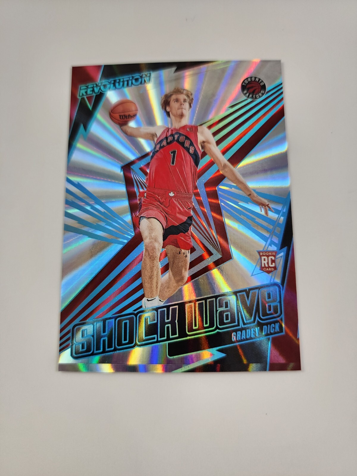 2023-24 Panini Revolution GRADEY DICK RC Shock Wave Sunburst 09/75 Toronto