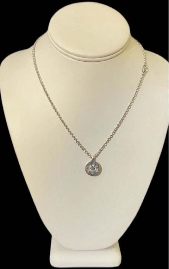 Colgante Judith Ripka JR Oro 18K Diamante Esterlina Colección Lenox con Cadena Nuevo sin Etiquetas Foto 3 de 4