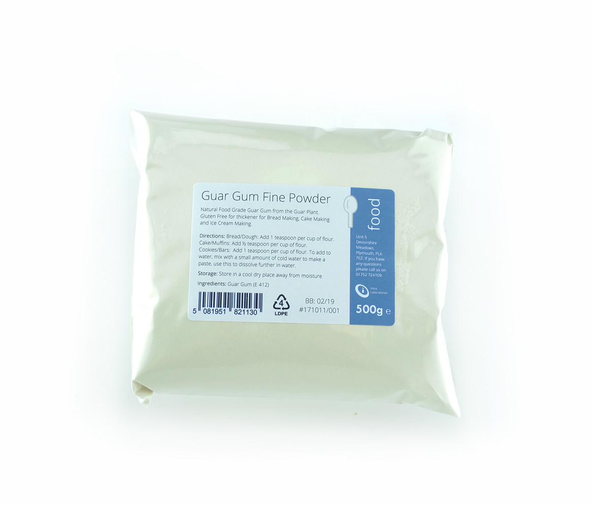 Pure Guar Gum Food Grade 500g Fine Powder Thickener for Food & Beverages