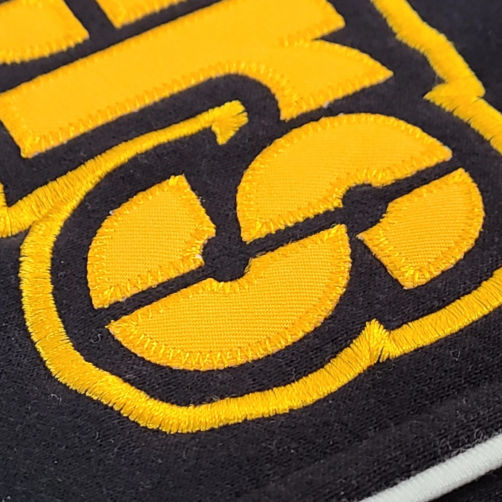 VETEMENTS Felpa con cappuccio e zip intera NFL Team Apparel Pittsburgh Steelers in pile uomo ricamo L