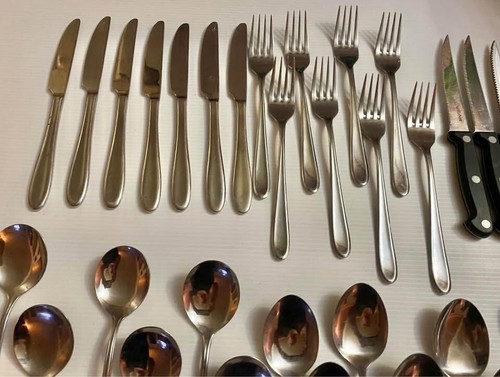 Bulk lot Wiltshire Cutlery Stainless Steel Flatware Setting For 8 - Picture 7 of 8