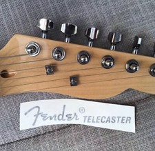 Telecaster / fender tele Guitar  Logo / Headstock decal / Black Vinyl Transfer
