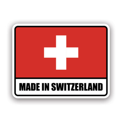 Made in Switerland Sticker Decal - Weatherproof - swiss che ch manufacture