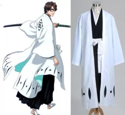 Bleach 5th Captain Aizen Sousuke Cosplay Kostüm Anime Uniform Halloween
