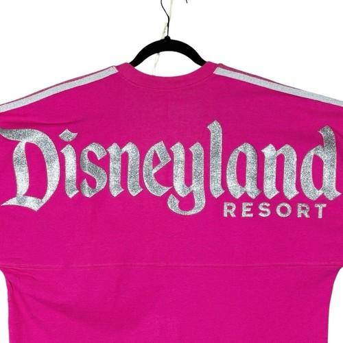 NWT Disney Parks Disneyland Imagination Pink Spirit Jersey Adult Sz M Glitter - Picture 4 of 11