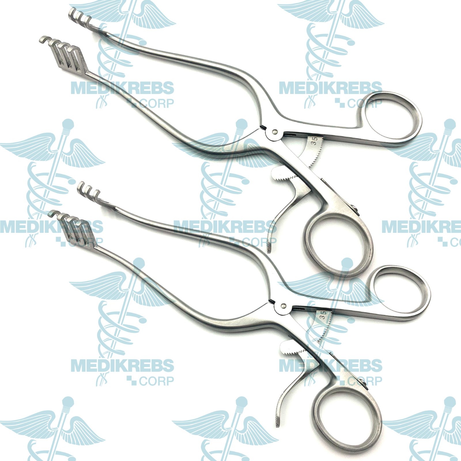 2 Pcs Adson Self Retaining Retractor Blunt 3 OR San Diego Mall Prongs OFFicial store cm 4 20 x
