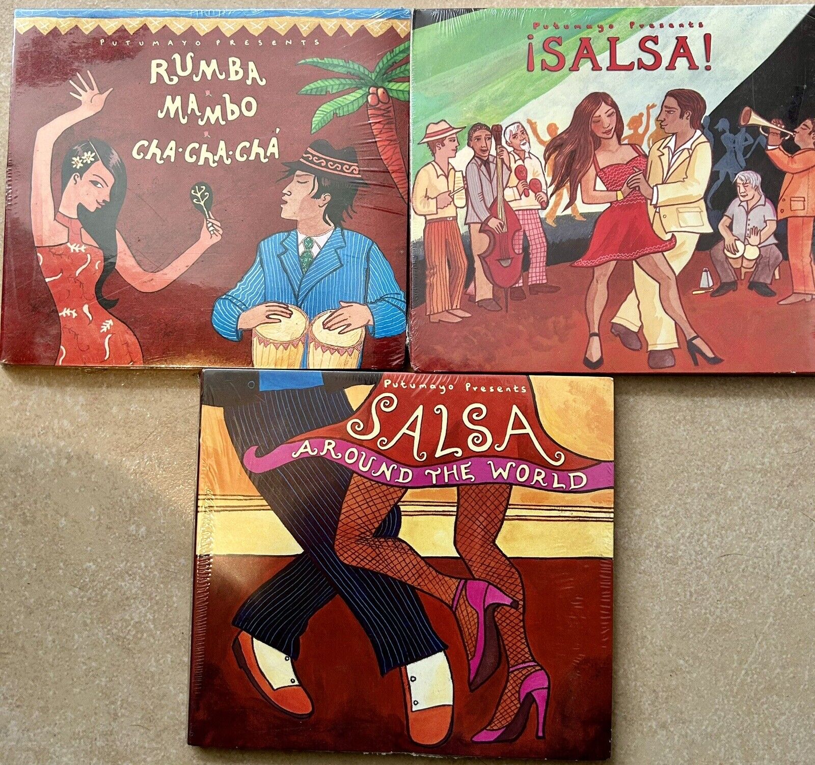  Putumayo Presents Salsa Around The World /Salsa/Rumba Mambo 3 Cd Albums * NEW *