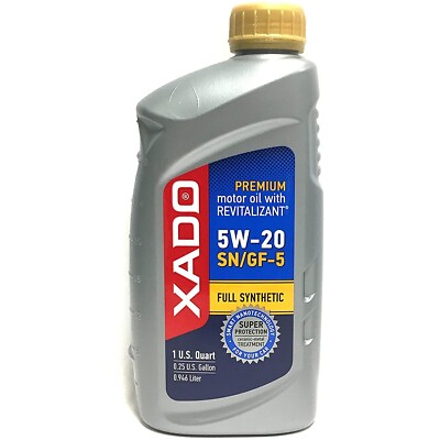 XADO Premium Full Synthetic 5W-20 SN/GF-5 Motor Oil 7 Quarts (7 x 1 Quart)