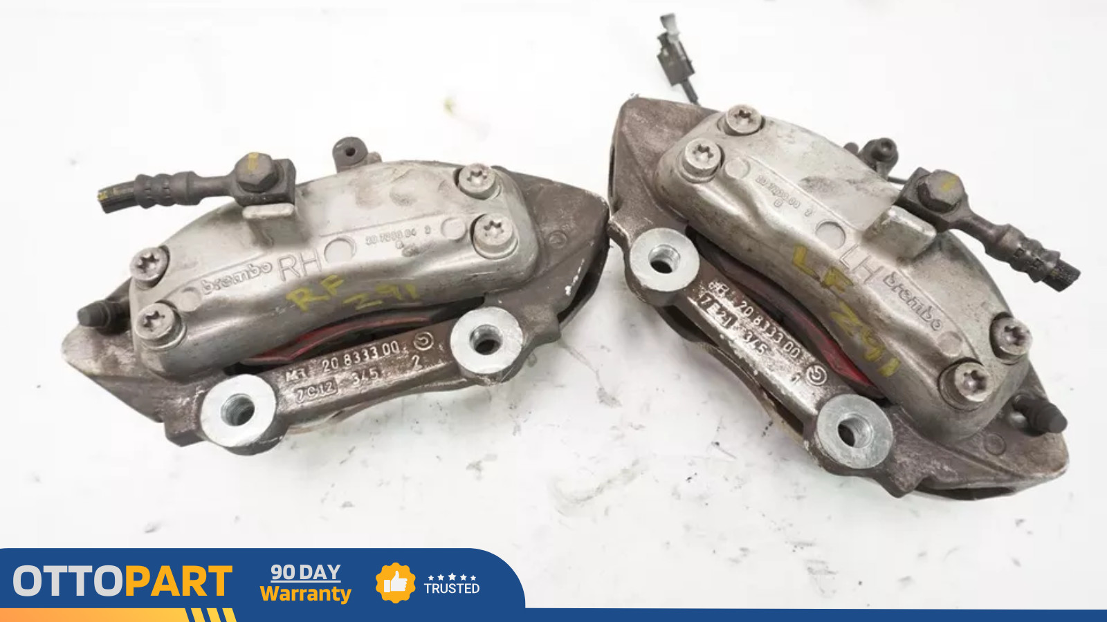 04-08 Maserati Quattroporte Brembo 4 Position Front Brake Calipers Set OEM