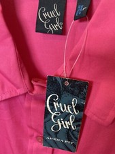 Camiseta Grande Cruel Girl Rodeo Montar Western Showmanship Line Baile Show Rosa