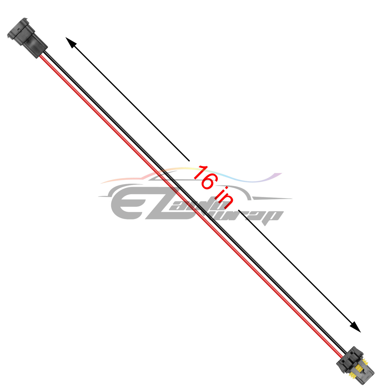 2pcs HID Xenon Ballast Extension Cable Cord Harness Connector Wires 16