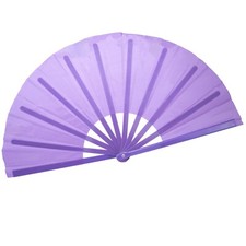 QIRMIZI Large Folding Hand Rave Fan - Vibrant Nylon Cloth Fans for Chinese Ku...