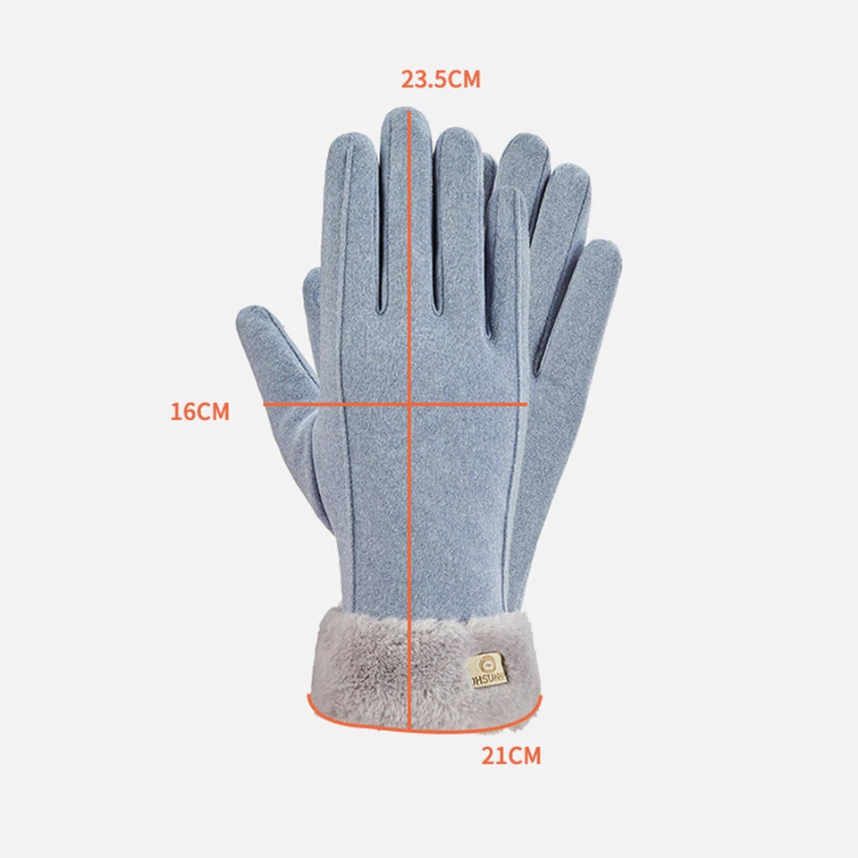 Guantes cálidos para mujer Ohsunny pantalla táctil dedo completo polar a prueba de viento antideslizantes Foto 3 de 4