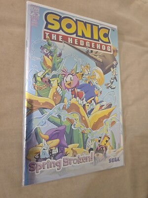 SONIC THE HEDGEHOG SPRING BROKEN #1  FOIL  ONLINE EXCLUSIVE  LTD 500 POLYBAGGED