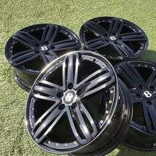 21" Bentley  Mulsanne Rims Wheels Stock OEM Genuine Black 2 Piece Factory Set 4 