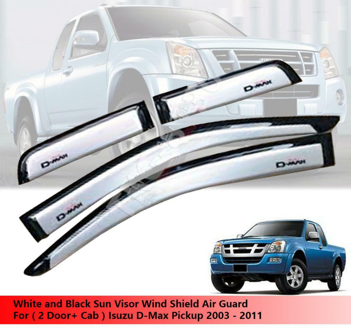 White Visor Windshield Air Guard For 2 Dr Cab Isuzu D-Max