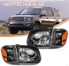 Left+Right For 2005-2006 Toyota Tundra 05-07 Sequoia Corner Headlights Assembly