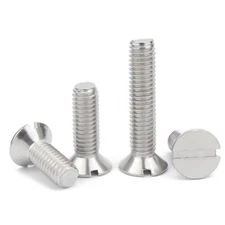 304 Stainless Steel Slotted Countersunk Flat Head Screws M1.6 M2 M2.5 M3