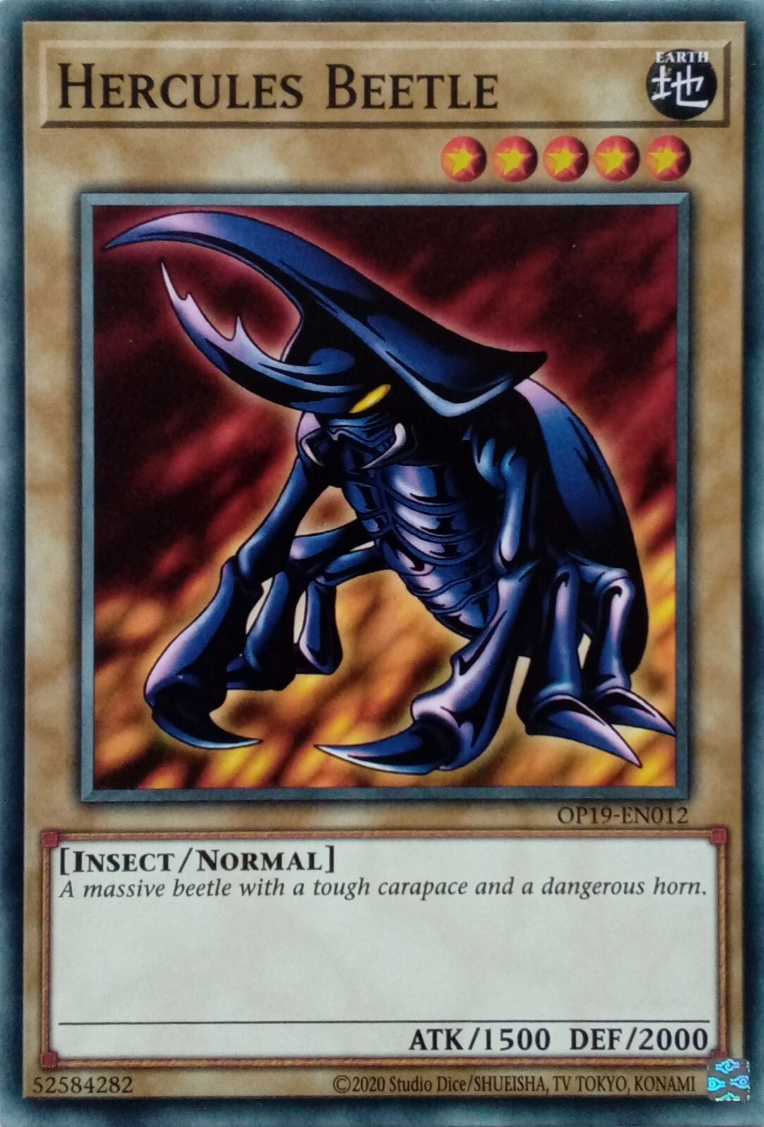 1st Edition YuGiOh OP19-EN012 Hercules Beetle Common Card