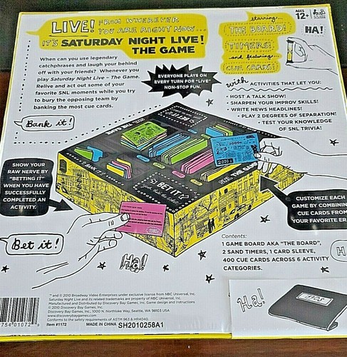 Saturday Night Live SNL The Laughing Guessing Improv Board Game 2010 NEW! Sealed - Picture 6 of 11