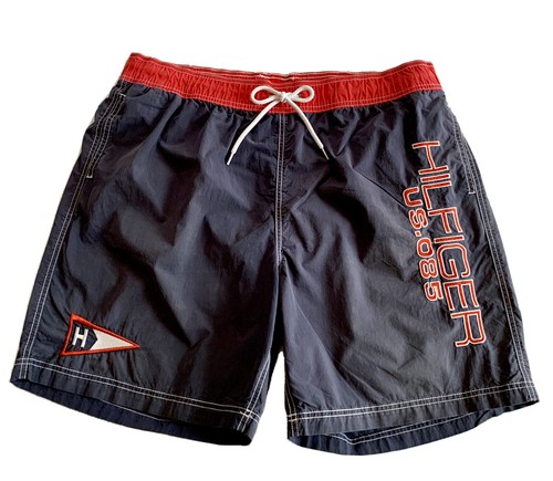 Tommy Hilfiger Vintage 90's Big Logo Swim Trunks Board Shorts Surf XXL 2XL - Picture 1 of 5