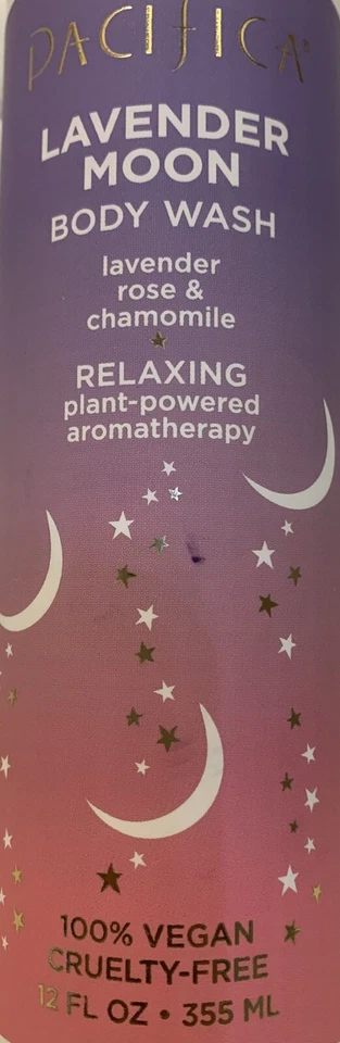 NEW Pacifica Lavender Moon Body Wash Lavender Rose Chamomile Relaxing 12 oz  - Image 2 of 3
