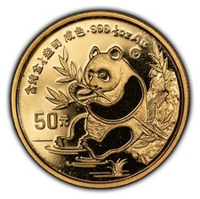 1991 China 50 Yuan 1/2 oz Gold Panda Coin - Fresh Proof - SKU-G1889 5580.00 per troy oz