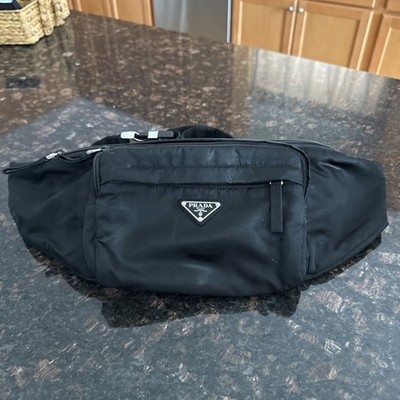  Prada Black Waist Bag/Fanny Pack/Bum Bag 