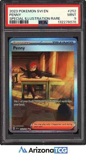 Pokemon 2023 Penny 252/198 Full Art SIR Scarlet & Violet PSA 9