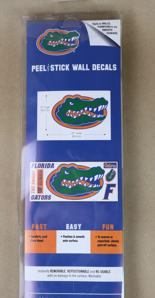 Florida Gators Peel & Stick Wall Decals XL over 2ft Wide Giant 8 Wall Decals NEW - Image 4 of 4