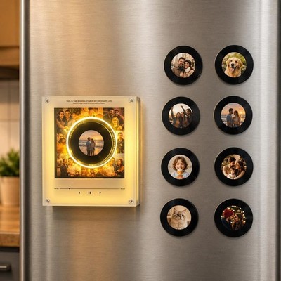 Custom NFC Music Player Fridge Magnet Rotatable Disc