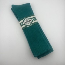 Vtg 70s Haband Lifetime Socks Mens Dress Over The Calf Green Deadstock NWT LGE