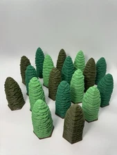 Custom Pine Trees For Heroscape Terrain Forest Set of 18 Forgotten Forest