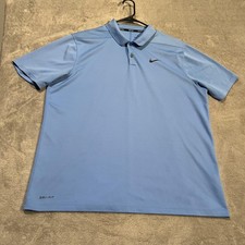 Nike Golf Dri-FIT Victory Polo Shirt Mens XL Blue Short Sleeve Performance Solid