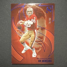 Panini Silhouette Joe Montana Football 49ers Trading Card #53 70/99