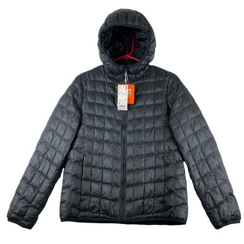Uniqlo, Uniqlo Womens Med Warm Padded Black Hooded Jacket Light NWT 2016 Deadstock JP