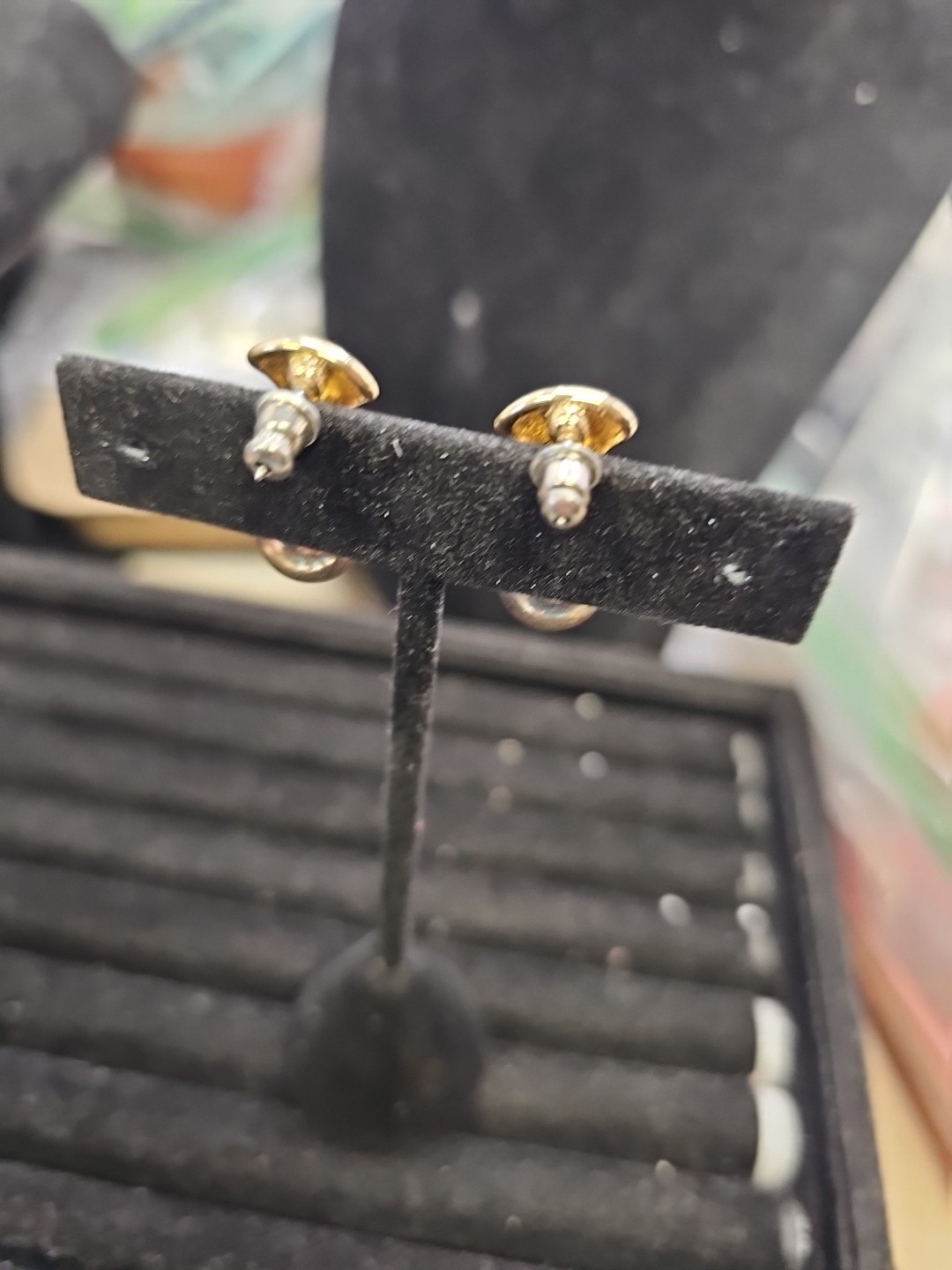 Earrings Posts Drop Dangle Pierced Doorknocker Go… - image 4