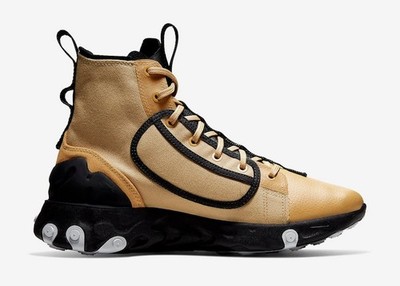 Nike React Ianga Mens Size 8 Boots Club Gold Electric Green Black AV5555-700 NEW