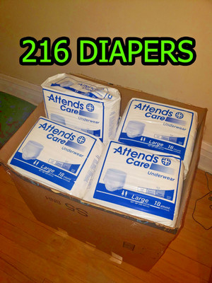 Attends Care: Large Adult Underwear Diapers Lot | 216 Count