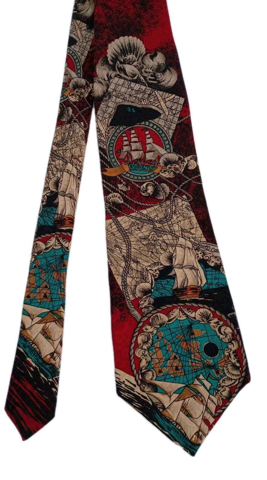Vtg.1993 American Film Classics MUTINY ON THE BOUNTY Silk Neck Tie BELK Label image 5