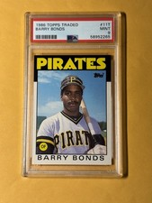1986 Topps Traded Barry Bonds #11T Rookie Card PSA MINT 9. rookie card picture