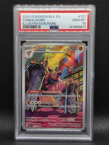 Conkeldurr 127/086 Sv: Black Bolt Holo PSA 10