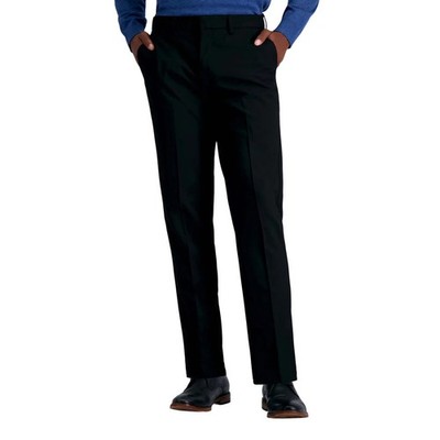 Haggar Men's Slim Straight Premium Flex Dress Pant, Black, 32W X 32L