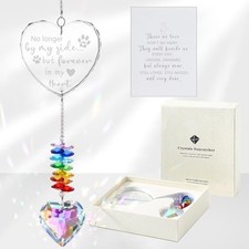 Pet Memorial Gifts for Loss of Dog, Crystal Suncatcher Remembrance Bereavement