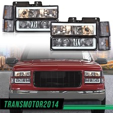 Fit For 1994-2000 Gmc Ck Suburban Led Drl Headlights Bumper Corner Lamps
