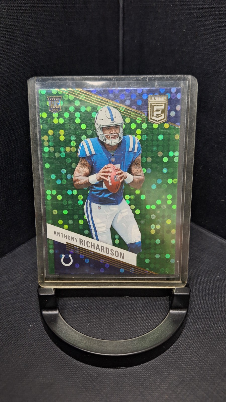2023 Panini Donruss Elite - Rookies Anthony Richardson #102 Green Disco (RC)