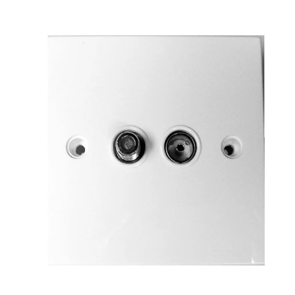 Coaxial Socket White TV & F-Type Satellite Dencon Accessories 7122