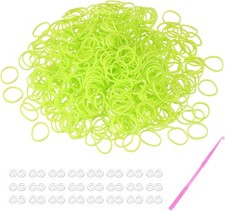 600 Pcs Loom Rubber Bands Kit with 25 Pcs S-Clips 1-Hook Rubber Bands Refill
