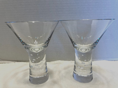 Krosno Verve Set Of 2 Crystal Martini Glasses For Crate And Barrel