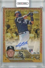 2023 Topps Gilded Collection Carlos Perez Chrome Gold Etch Auto Rose Gold RC